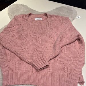 Lucky Brand V-Neck Pink Sweater